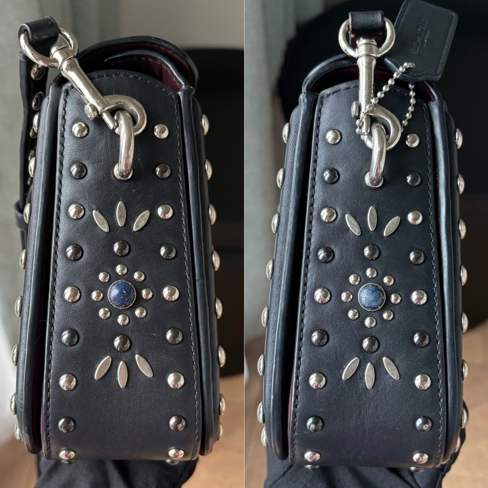 COACH Page Crossbody Bag With All Over Western Rivets - Picture 6 of 16